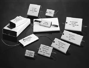 Wrapped and end capped Mica Capacitors